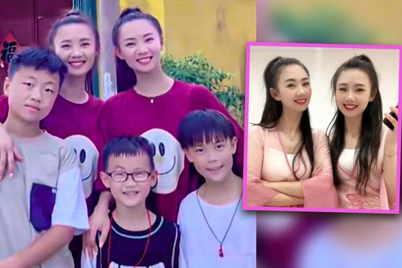 30년 만에 재회한 중국의 쌍둥이 자매는 똑같은 헤어스타일과 패션 센스, 심지어 아들들에게도 같은 이름을 지어줬다. 사진=SCMP