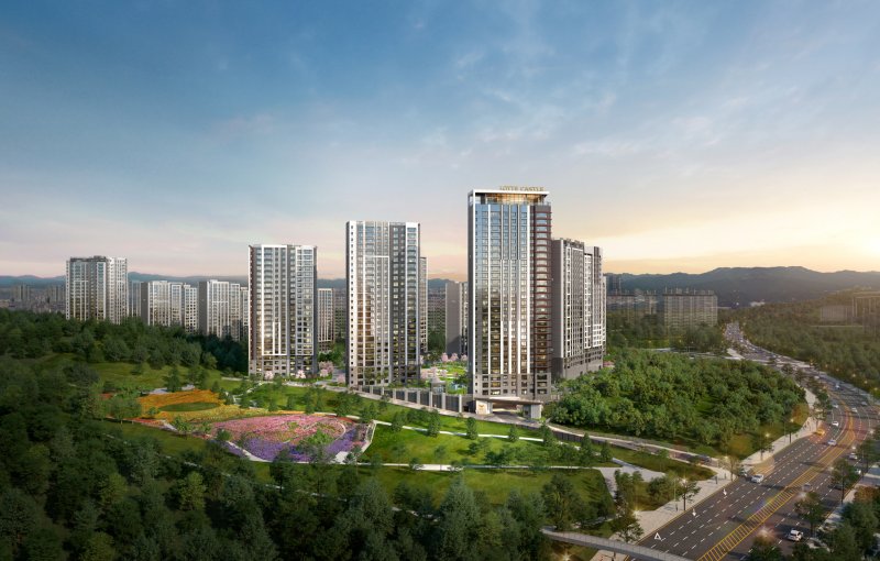 광주 중앙공원 롯데캐슬 시그니처 1블록 투시도.(롯데건설 제공)2024.4.4/뉴스1 ⓒ News1