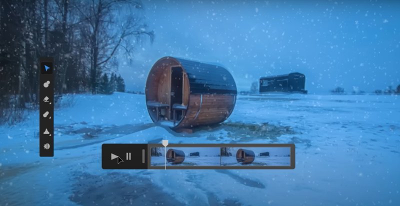 어도비 포토샵에 적용된 그림 AI 파이어플라이. 파이어 플라이 기반 AI는 비디오 편집 툴에 적용될 예정이다.(어도비 유튜브 갈무리)