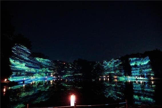 창경궁 춘당지의 미디어아트 모습 [한국문화재재단 제공. 재판매 및 DB 금지]