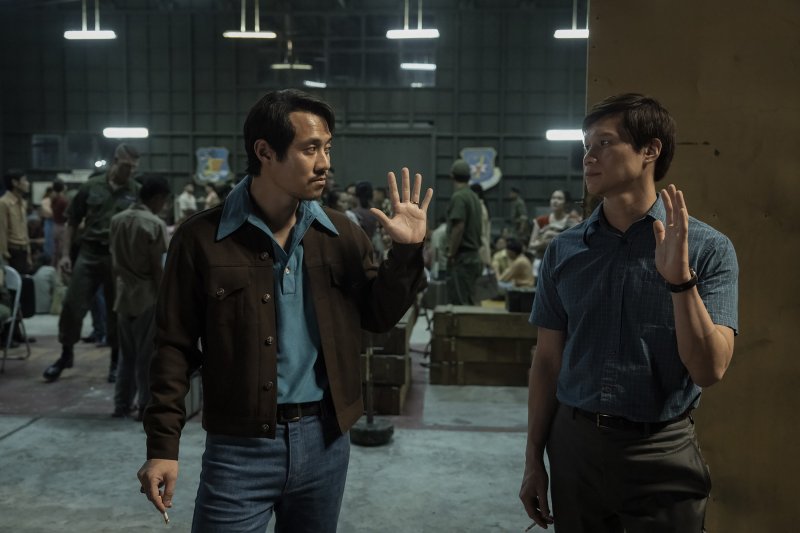 This image released by Warner Bros. Discovery shows Fred Nguyen Khan and Hoa Xuande in a scene from the HBO television mini series "The Sympathizer." (Hopper Stone/Warner Bros. Discovery via AP