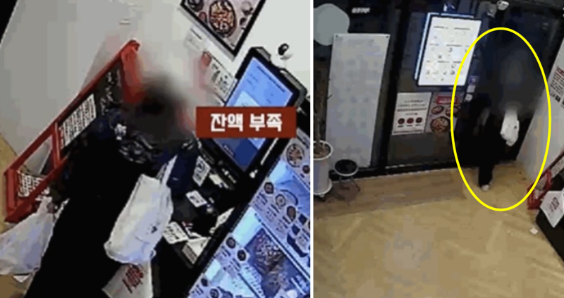 무인매장을 찾은 한 손님이 ‘잔액 부족’ 카드로 결제하는 척 한 뒤 물건을 가져가는 사건이 발생했다./사진=JTBC '사건반장' 캡처