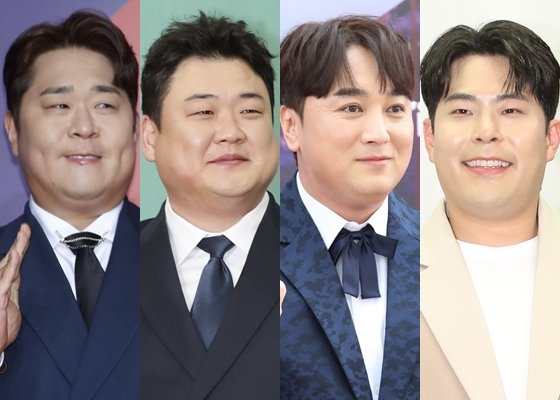 (왼쪽부터) 문세윤, 김준현, 황제성, 김해준 ⓒ 뉴스1 DB