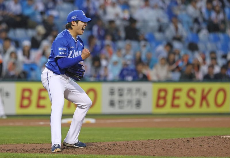 삼성 라이온즈 투수 원태인이 20일 열린 2024 KBO리그 대전 한화 이글스전에서 6이닝 무실점 호투를 펼쳐 시즌 3승(1패)째를 챙겼다. (삼성 라이온즈 제공)