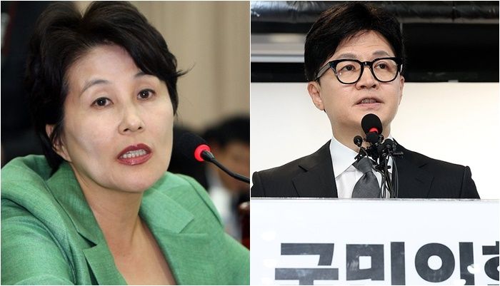 전여옥 전 의원(왼쪽), 한동훈 전 국민의힘 비상대책위원장 /사진=연합뉴스