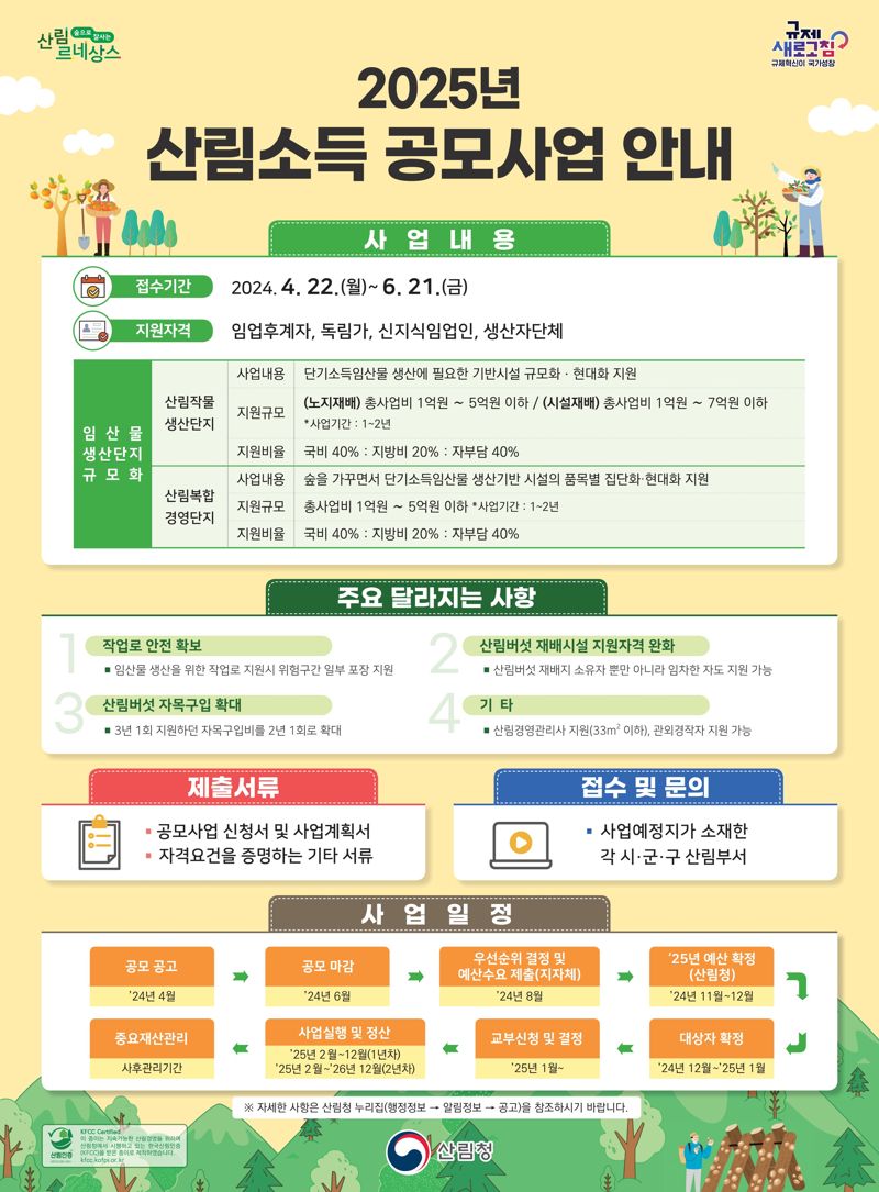 "내년 임산물 생산단지 지원사업 신청하세요"