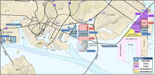 항만배후단지 개발계획도