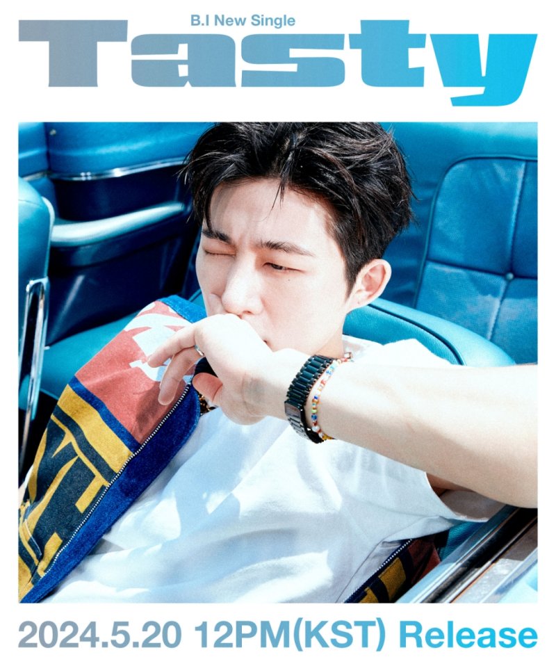 [서울=뉴시스] 비아이 새 싱글 '테이스티(Tasty)' 티저 포스터. (사진= 131레이블 제공) 2024.05.13. photo@newsis.com *재판매 및 DB 금지