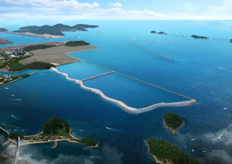 부산항 진해신항 준설토투기장 1공구 조감도. 동부건설 제공