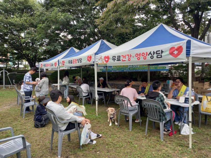 지난해 열린 과천시 '찾아가는 반려동물 간이 건강검진' 현장. 과천시 제공