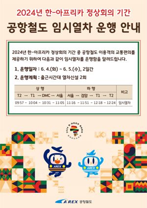 공항철도, 한-아프리카 정상회의 기간 임시열차 운행