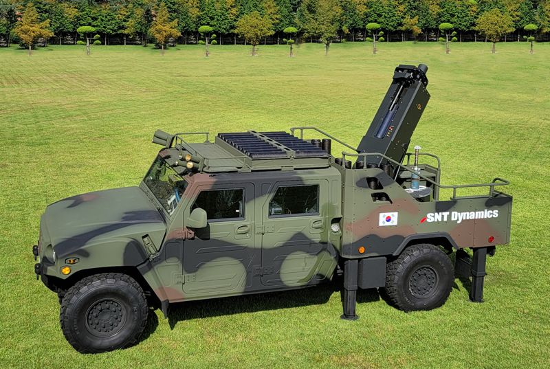 소형전술차량(LTV) 탑재형 120mm 박격포 체계. SNT다이내믹스 제공