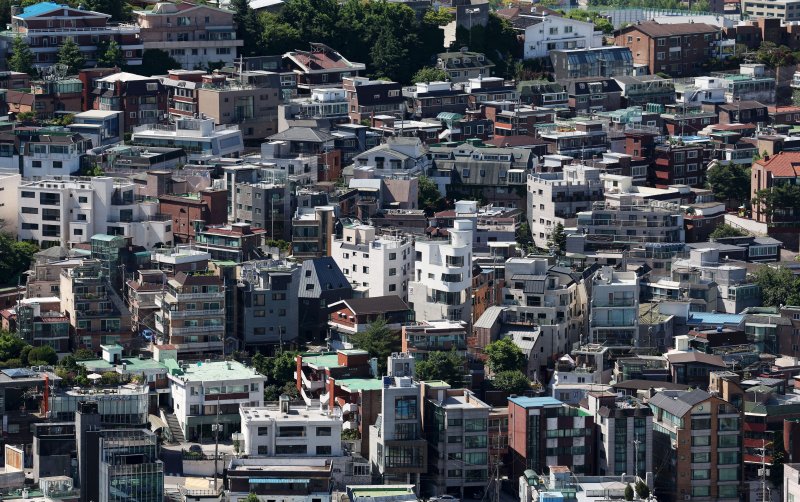 서울 중구 남산에서 바라본 빌라 밀집 지역 모습. 뉴시스