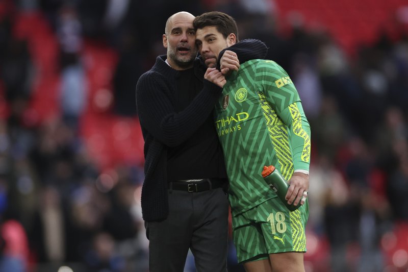 [런던=AP/뉴시스]맨시티 골키퍼 슈테판 오르테가. 2024.04.20.