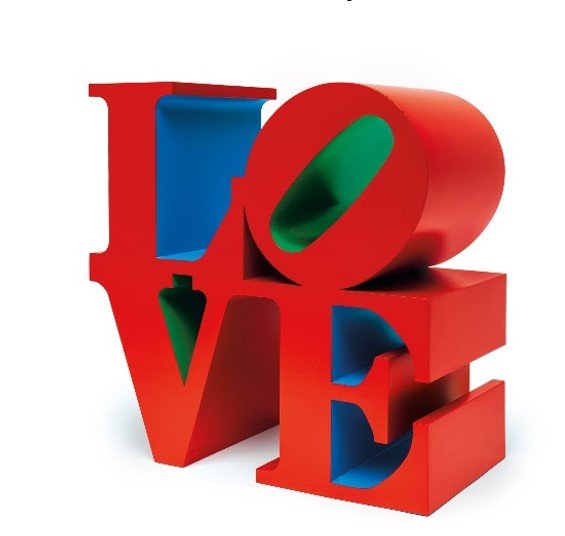 로버트 인디애나, LOVE (Red/Blue/Green) polychrome aluminum 45.7×22.9×45.7(h)cm (edition AP 3/4) 1966-1999. 추정가 3억~4억 원. *재판매 및 DB 금지