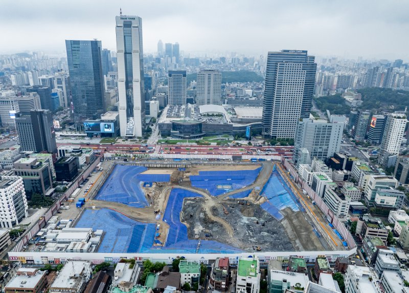 지난 6월 8일 촬영한 서울 강남구 GBC 건설현장. 사진=연합뉴스