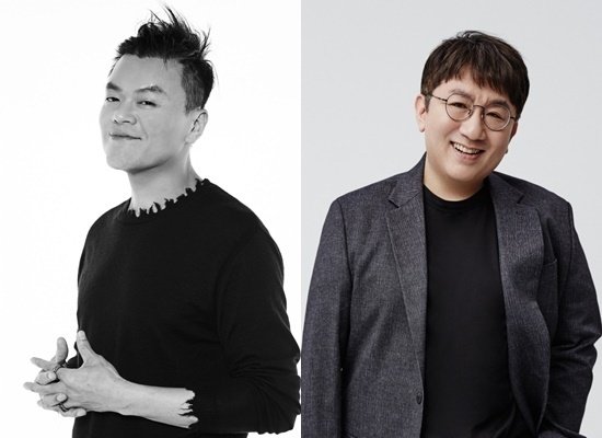 방시혁, 박진영 위버스콘 무대 깜짝 등장…두 거물의 콜라보 [N이슈]