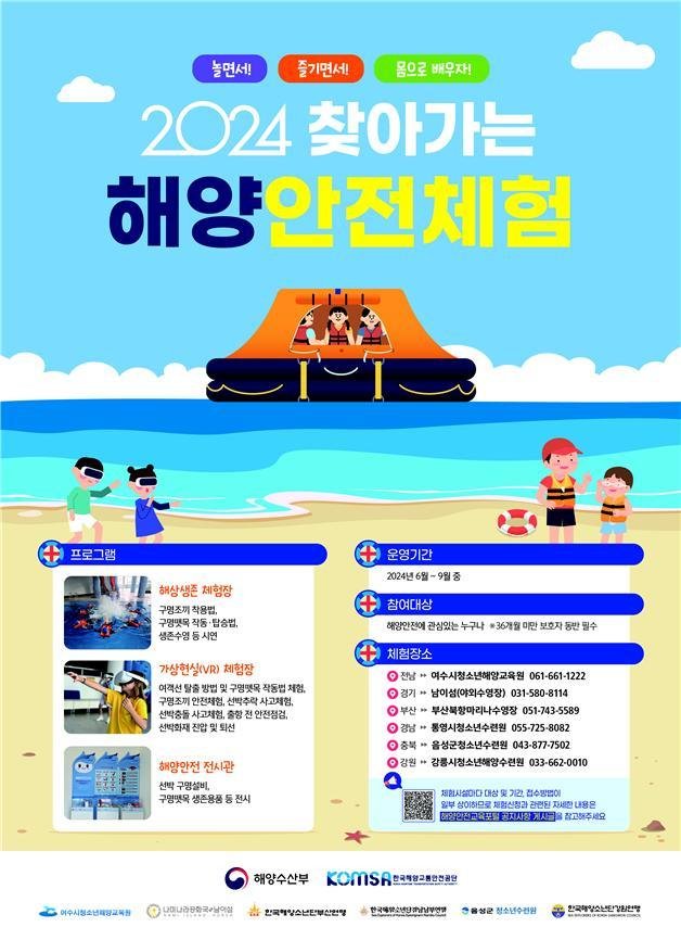 해수부, 전국 6개 물놀이 시설에 '해양안전 체험시설' 운영