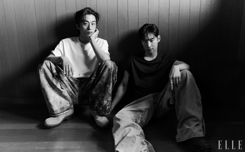 구교환(왼쪽)과 이제훈 / 사진제공=엘르