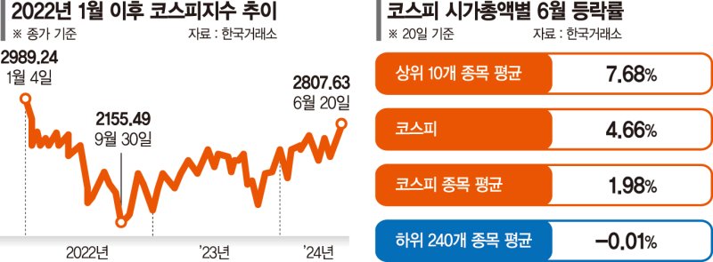 삼성 뛰고 SK 나는데… "반도체 쏠림에 내 주식은 죽쑨다" [대형주만 잘 나가는 증시]