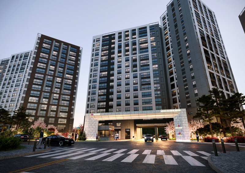 대상 웰라움 홍천 정문 투시도.(업체 제공)/뉴스1