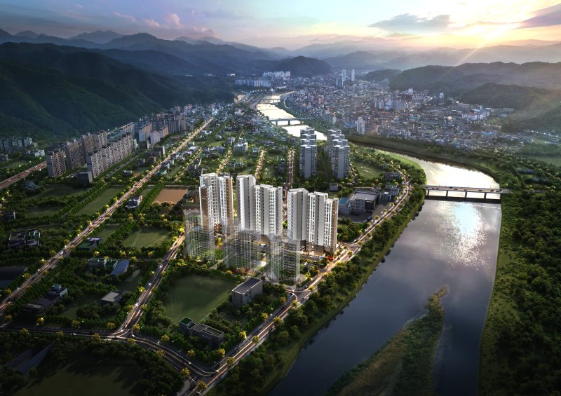 대상 웰라움 홍천 광역조감도.(업체 제공)/뉴스1