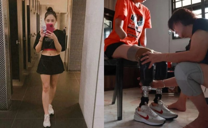 [서울=뉴시스] 박테리아에 감염돼 사지를 절단하게 된 말레이시아 여성이 가족과 친구들의 응원으로 희망을 되찾았다는 사연이 많은 누리꾼에게 감동을 주고 있다. (사진=SCMP) *재판매 및 DB 금지
