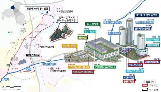 부산 금정구 금사혁신플랫폼 위치도. 부산시 제공