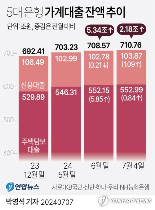 [단독]상반기 주담대 22조 늘린 5대 은행, 서민대출 새희망홀씨는 658억 '찔끔' 늘렸다