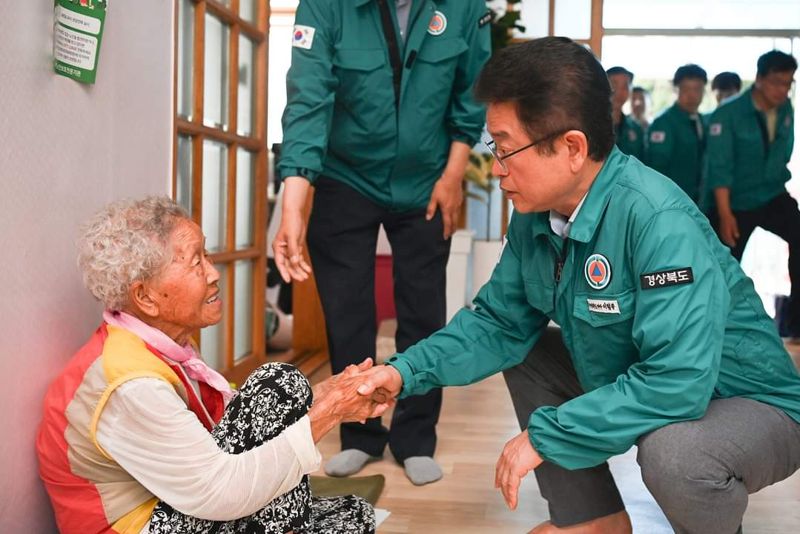 이철우 지사, 피해 컸던 영양군 금학리 등 찾아 위로