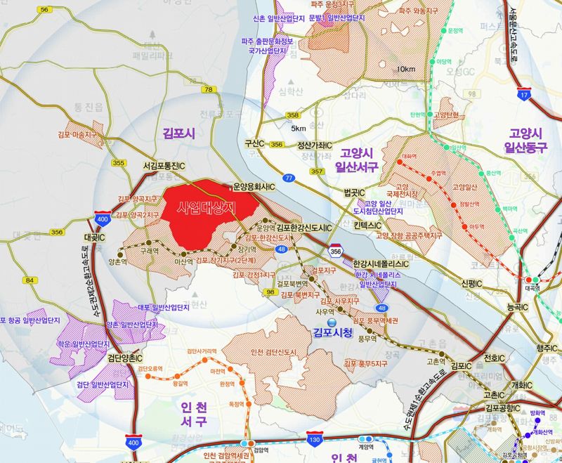 한강2공공주택지구 위치도(예정). /김포시 제공