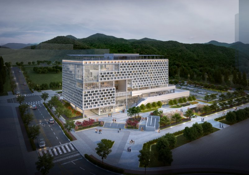 [창원=뉴시스] 강경국 기자 = 경남 창원시 진해구에 건립 중인 진해 공공임대형 지식산업센터 조감도. (사진=창원시청 제공). 2023.04.06. photo@newsis.com *재판매 및 DB 금지