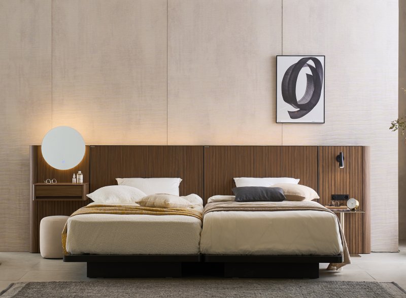 현대리바트가 신혼부부를 겨냥해 출시한 트윈 베드. 현대리바트 제공