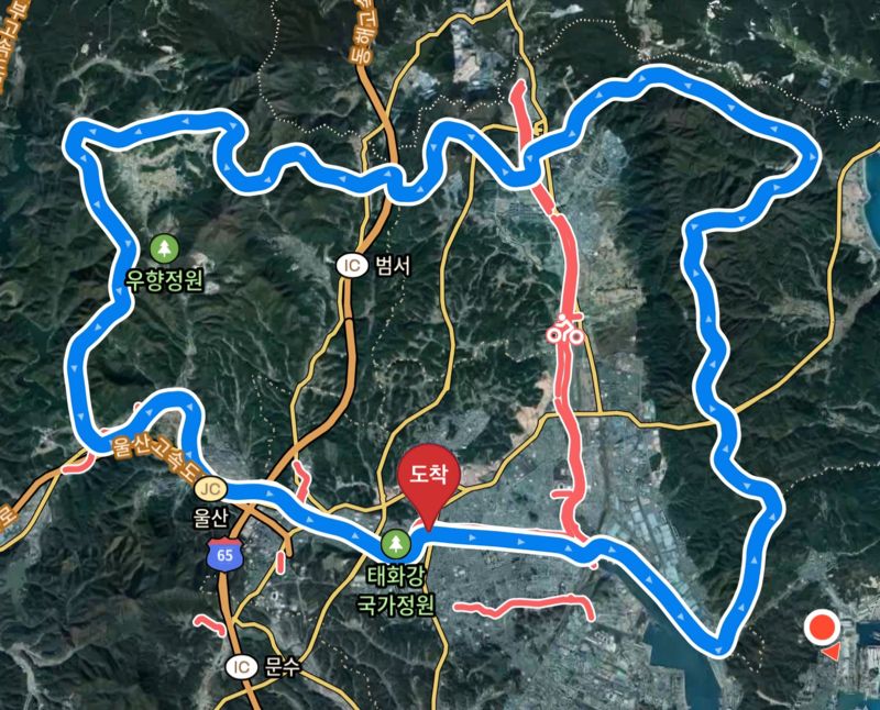 제21회 울산 울트라랠리 풀코스 104km 구간