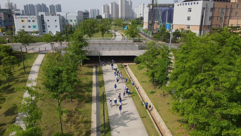 전남 남악 오룡지구 보행자중심도시(The Walkable City) 전경. 전남개발공사 제공