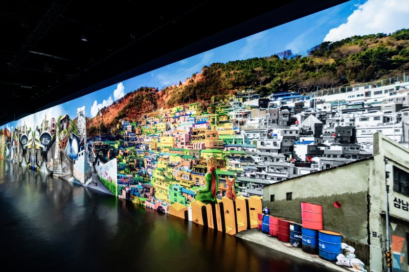 아르떼뮤지엄 부산 미디어아트 '스태리 부산'(아르뗴뮤지엄 부산 제공)