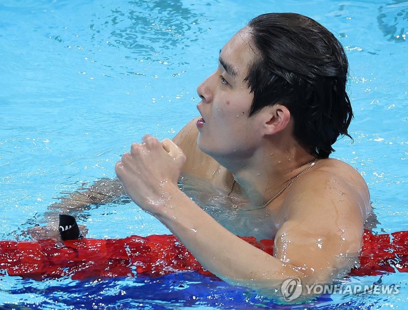 김우민 자유형 400m 동메달… 박태환 이후 첫 올림픽 메달[파리올림픽]