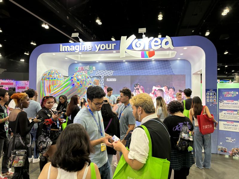 'KCON LA 2024'와 연계해 마련된 한국관광 홍보관. 한국관광공사 제공