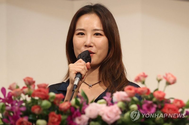 2024년 7월 30일 오후 서울 서초구 예술의전당 오페라하우스 컨퍼런스홀에서 열린 '예술의전당&게오르그 솔티 아카데미 기자간담회'에서 박혜상 소프라노가 인사말을 하고 있다. 연합뉴스