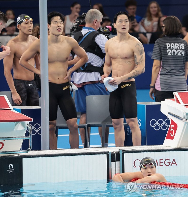 한국 남자 800m 계영, 결승전에서 최종 6위 / 사진 = 연합뉴스