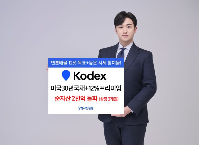 KODEX 미국30년국채+12%프리미엄, 석달 만에 순자산 2000억 돌파