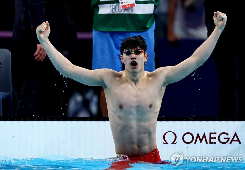 中 판잔러, 남자 자유형 100ｍ 세계 신기록…92년 만에 아시아 金 [파리올림픽]