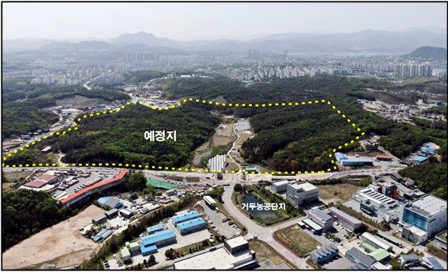 신규 산업단지 후보지로 강원 춘천 거두일반산업단지 사업대상지.(춘천시 제공)