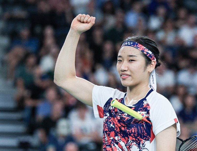 금메달 후보 중 한 명으로 꼽히는 대한민국 배드민턴 대표팀 안세영.2024.7.28/뉴스1 ⓒ News1 박정호 기자