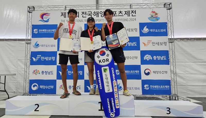 동명대학교 임성준, 김민슬, 손광희 선수(왼쪽부터). 동명대학교 제공