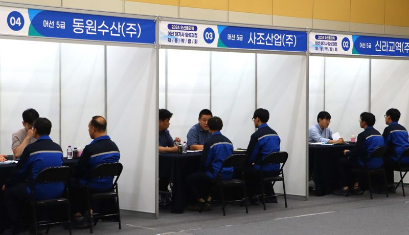 한국해양수산연수원, 오션폴리텍 교육생들과 ‘해기사 채용박람회’