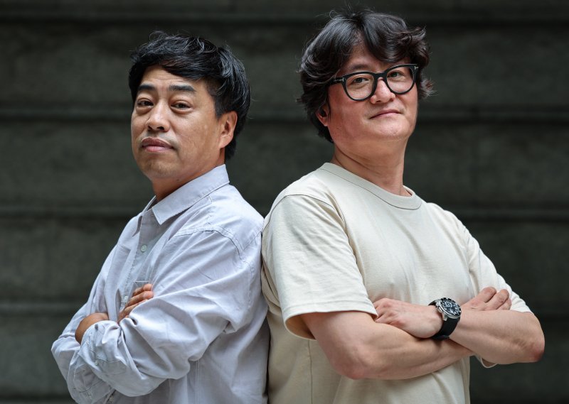 영화 '행복의 나라' 제작자 장진승 오스카10 대표(왼쪽)와 파파스필름 이준택 대표 / 뉴스1 ⓒ News1 김도우 기자