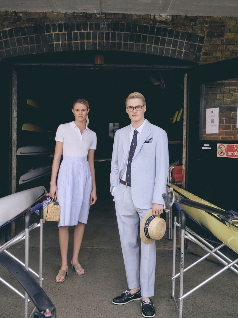 헤지스 시어서커 반팔 셔츠(왼쪽)와 시어서커 셋업