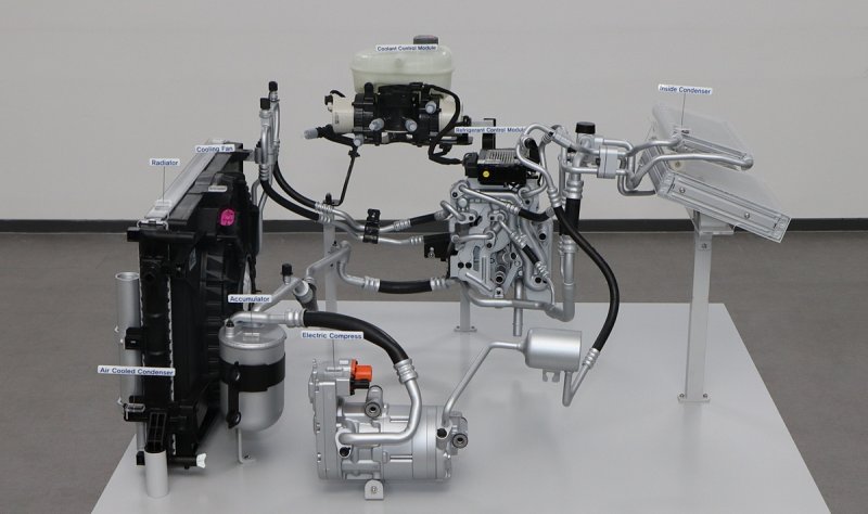한온시스템의 전기차 히트펌프 시스템. 한온시스템 제공.