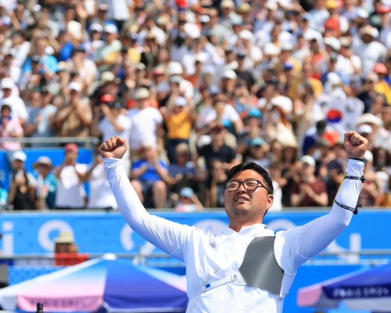 대한민국 남자 양궁 대표팀 김우진 /뉴스1 ⓒ News1 박정호 기자